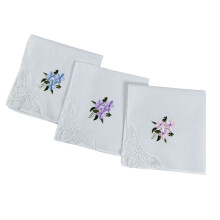 Fashionable Cotton Handkerchiefs Elegant Embroidery Sturdy-3