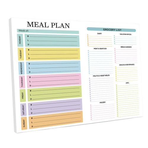Magnetic Weekly Meal Planner Notebook with 52 Sheets For-Type A