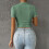 Women's Short Sleeve T-Shirt Basic  Workout Top -Sky Blue XL 2