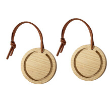 Set Of 2 Improved Wood Car Scent Disks With Simple-wood