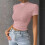 Women's Short Sleeve T-Shirt Basic  Workout Top -Sky Blue XL 6