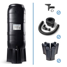Kit serbatoio d'acqua sottile da 100 litri con supporto e deviatore – Nero
