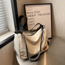 (Black) 2026 New Large Capacity Canvas Crossbody Bag for Women Trendy School Commute Ins Versatile Casual Shoulder Pillow Bag