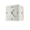 (Arctic White) Creative Corner Double-Sided Wall Clock Silent Living Room Decorative Clock Dual Face Clock Universal 5