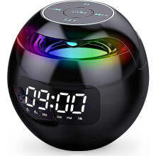 Digital vekkerklokkeradio med Bluetooth-høyttaler, doble alarmer, LED-lys, USB-ladeport for tunge sovende_M