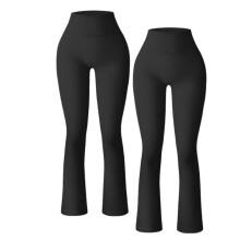 Bootcut Yoga Pants Women, Seamless Ribbed High Waist Flared Yoga Pants For Gym Dailywear