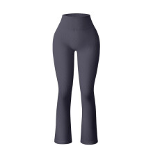 Bootcut Yoga Pants Women, Seamless Ribbed High Waist Flared Yoga Pants For Gym Dailywear