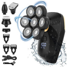 Bald Shaver, Men's Electric Shavers, Hair Dryer Standalone Rechargeable Shaver Men's Beard Knife Portable Shaving Head_M