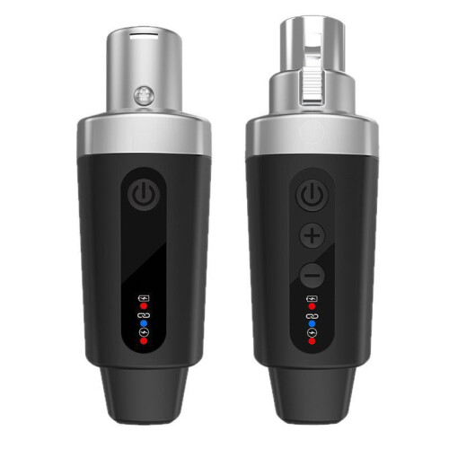 1 XLR adapter system, wireless microphone transmitter and receiver, suitable for dynamic microphones, guitars, audio mixers, and PA systems._M