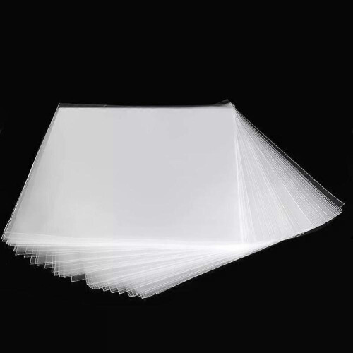 50PCS OPP Record Protective Cover for Turntable Player LP Vinyl Record Bag Flat Open_M 1