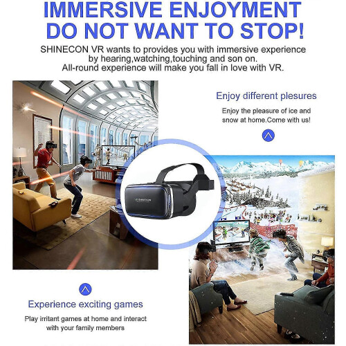VR Headset Compatible with iPhone and Android Phones ,Virtual Reality 3D Game Glasses System, 3D Virtual Reality Goggles_M 2