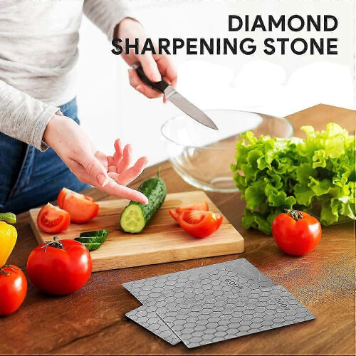 4 Pcs Diamond Sharpening Plate Set, Diamond Sharpening Stone with Honeycomb Surface, 400/600/1000/1200 Grit_M 2