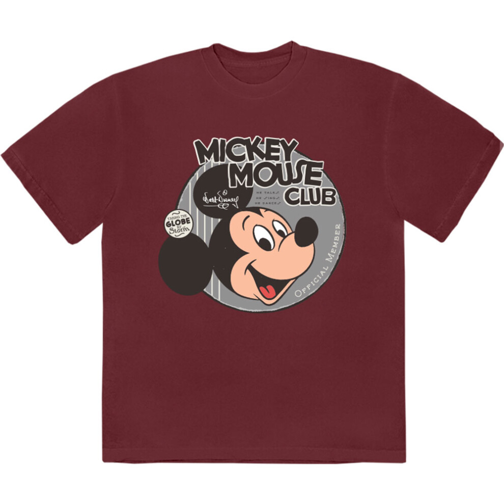 Disney (S, ) Mickey Mouse Club T Shirt Red
