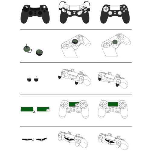 Hama 7in1 Set Schutzhülle Skin Soccer für PS4 Controller 2
