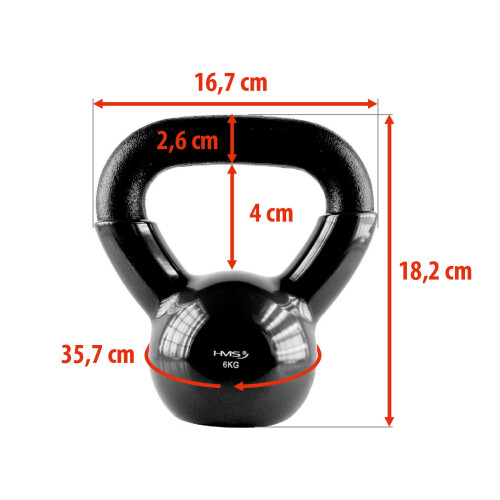 6 kg Cast Iron Kettlebell - Black 2