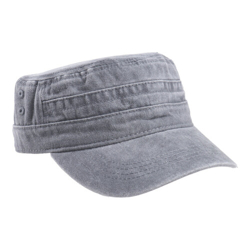 Adjustable Baseball Cap Distressed Color Wash Cotton-Gray
