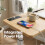Levede Electric Height Adj. Over Bed Desk Oak 10
