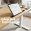 Levede Electric Height Adj. Over Bed Desk Oak 11