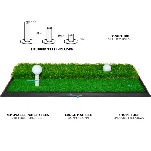 Me And My Golf Dual Turf 2in1 Hitting Mat 2
