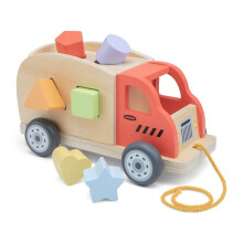 Caminhão de triagem de formas - NOVOS BRINQUEDOS CLÁSSICOS - Referência 10564 - Madeira - 6 formas - A partir de 12 meses