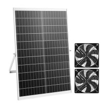 Solarventilator - DUOKU - 30W-XC12025X12Z - 30W 12V Panel - 2 Ventilatoren - 680 m³/h