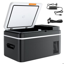 Glacière électrique à compression - DUOKU - BCD25-F005C - 22 L - Temp. réglable -20C à 20C - 12/24V DC & 100-240V AC