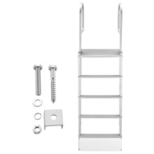 Teleskopische Pontonleiter mit 5 Stufen - Duoku - Aus Aluminiumlegierung - mit Selbstschwimmer