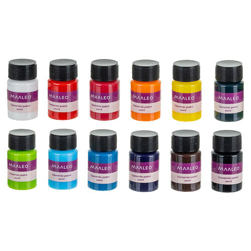 Glass & Ceramic Paint Set, 12 Colors, Oven-Safe 2