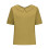 Women's cotton and linen top solid color collared-apricot L 5