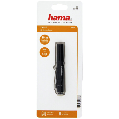 Hama LED Taschenlampe Classic mit Clip 2