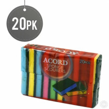 20PCS Dishwashing Sponge Double Sided Cleaning Scrub Kitchen Sponge Dishwashing Scourers for Kitchen BBQ 8 x 2 cm