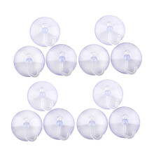 12PCS Clear Suction Hooks Reusable Vacuum Suction Hooks Window Suckers for Bathroom Kitchen