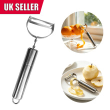 Metal Vegetable Peeler Potato Peeler Melon Fruit Kitchen Peeler with Ergonomic Non Slip Handle 17cm