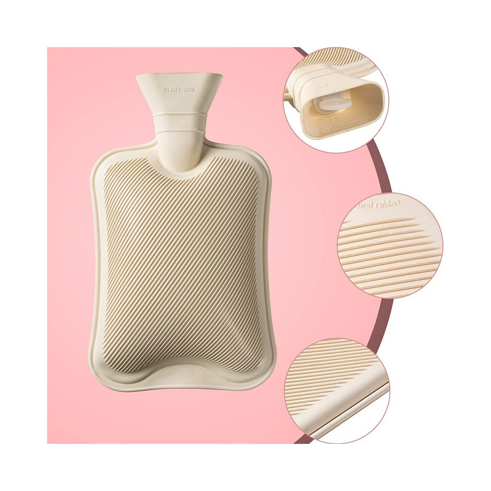 Hot Water Bottle 1L Thick Hot Water Bag for Pain Relief Random Color