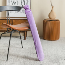2.5ft Long Hot Water Bottle with Fleece Cover for Compress Pain Relief Random Color