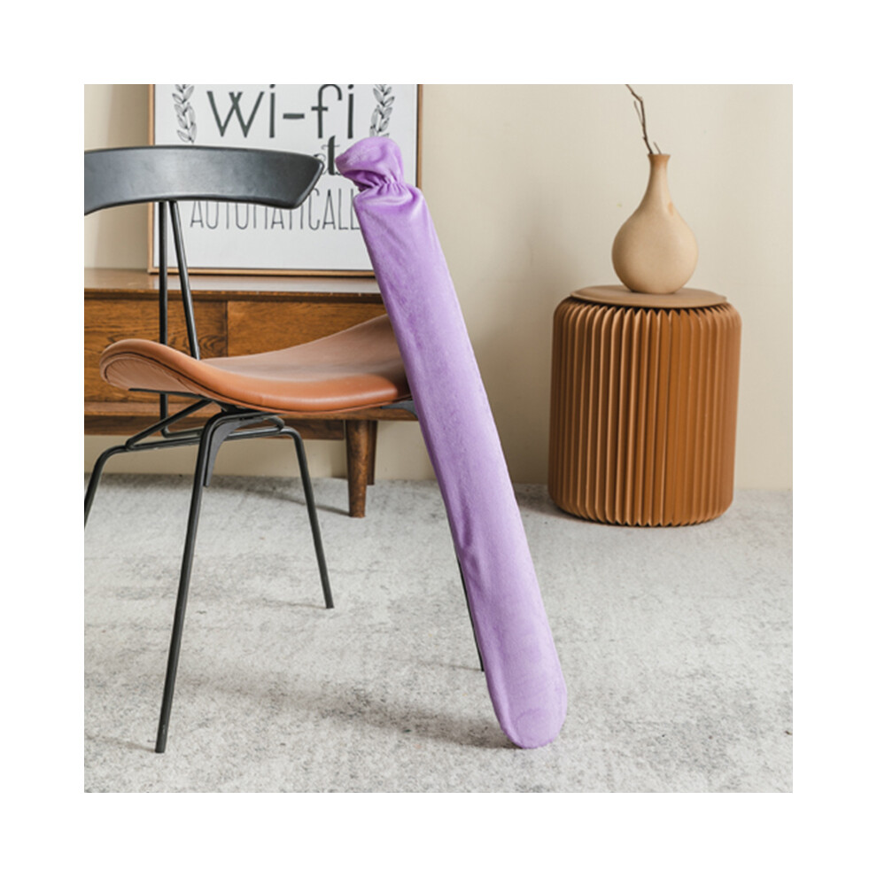 2.5ft Long Hot Water Bottle with Fleece Cover for Compress Pain Relief Random Color