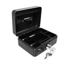 12 Inch Cash Box With 2 Keys Change Tray Lockable Metal Cash Deposit Box for Perfect Secure Storage Random Colours