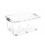 75L Plastic Storage Box with 6 Wheels Click Lid Stackable Clear Storage Box for Home Office 1