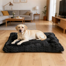 Soft Fluffy Plush Flat Animal Pet Sleeping Bed Dog Cat Bed Mattress XXL 86 x 70 x 10cm Random Color