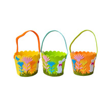 Small Felt Gift Bag Easter Basket Design 12 x 14cm Random Colours