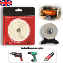 100mm 4 Inch Cloth Polishing Mop Wheel for Metal Aluminum Steel Chrome Wood Plastic Glass Ceramic Cone Column Dome Drill Buffer Attachment