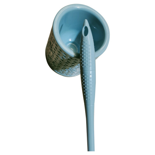 44 cm Plastic Bathroom Toilet Brush with Stand - Random Colour 2