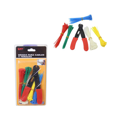Cable Tie Set DIY Tool Kit Nylon Self-locking Cable Zip Ties with Cutter 1