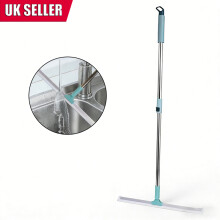 39 Inch Extendable Window Wiper Swivel Head Bathroom Squeegee with Foam Handle Locking Clip Floor Squeegee for Windows Tile