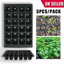 3PCS 24 Cell Plant Trays Bedding Plant Pack Plastic Inserts Seed Germination Pots Garden Lovers