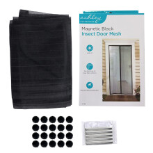 Magnetic Insect Door Mesh Black Door Net Screen Bug Mosquito Fly Insect Curtain Mesh 100 x 210cm