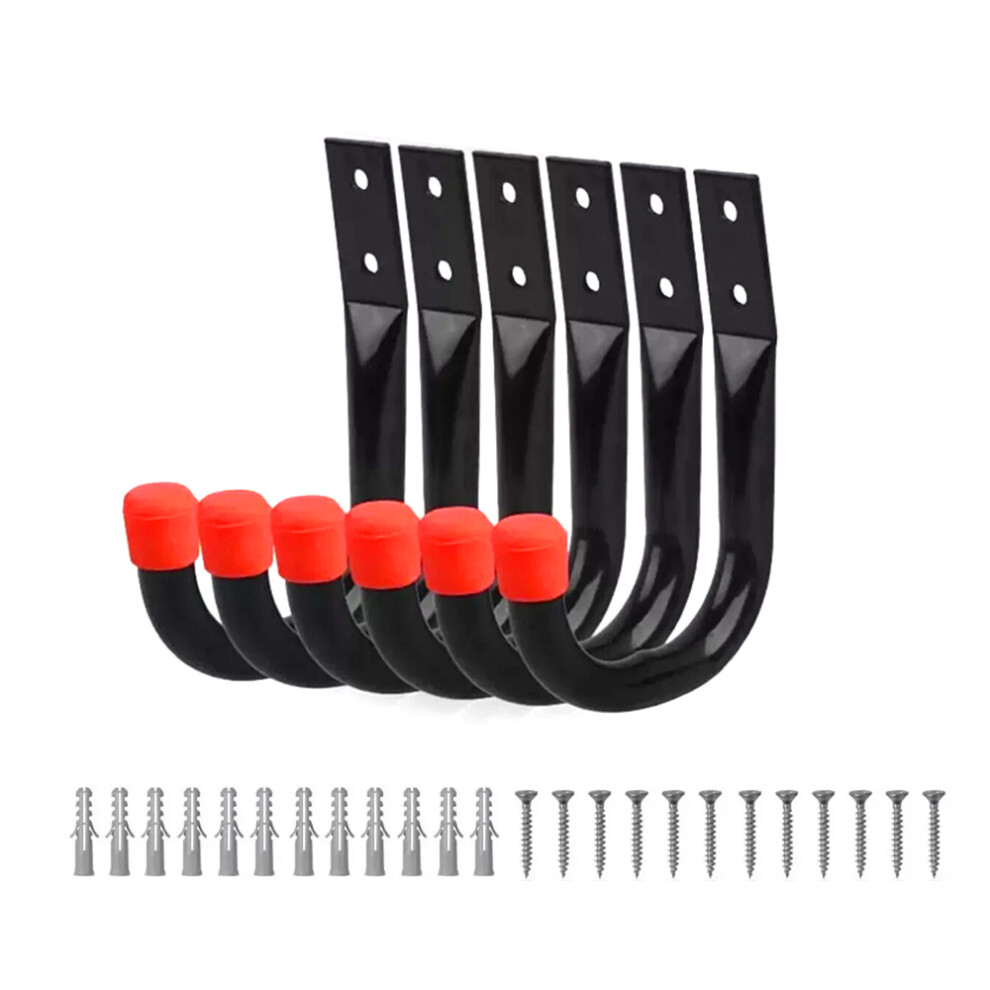 6Pcs Garage Heavy Duty Hooks Organizer Wall Mount Hanging Storage Utility Hangers 5051225911638