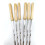 6 pcs Twisted Metal BBQ Kebab Skewer Sticks 46 cm Wooden Handle 1