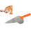 2 in 1 Pizza Cutter Stainless Steel Slice Server with Plastic Handle 28cm 1