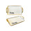 Rectangular Serving Tray with Gold Rim and Handles 38.5 x 28 x 2.5 cm 1
